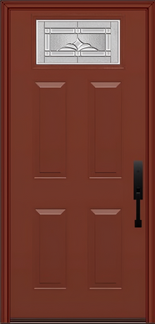 ProVia Legacy Single Entry Door 420 Style Somerset Decorative Glass with Zinc Caming and Low-E - Doors and Beyond
