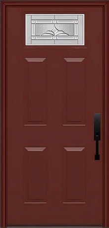 ProVia Legacy Single Entry Door 420 Style Somerset Decorative Glass with Zinc Caming and Low-E - Doors and Beyond