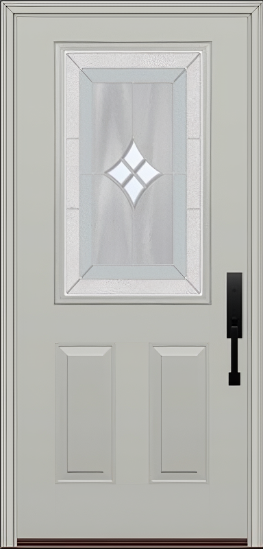 ProVia Legacy Single Entry Door 430 Style Aria Decorative Glass with Zinc Caming and Low-E - Doors and Beyond