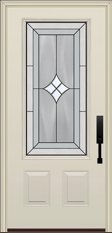ProVia Legacy Single Entry Door 440 Style Aria Decorative Glass with Patina Caming and Low-E - Doors and Beyond