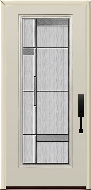 ProVia Legacy Single Entry Door 460 Style Manhattan Decorative Glass with Patina Caming and Low-E - Doors and Beyond
