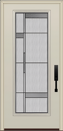ProVia Legacy Single Entry Door 460 Style Manhattan Decorative Glass with Patina Caming and Low-E - Doors and Beyond