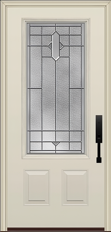 ProVia Legacy Single Entry Door 440 Style Brookhaven Decorative Glass with Zinc Caming and Low-E - Doors and Beyond