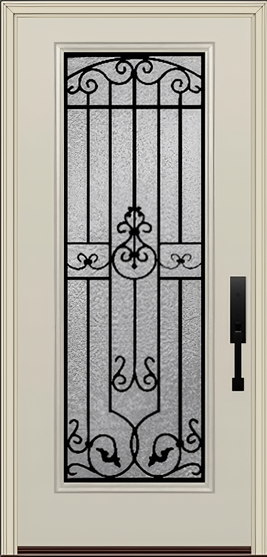 ProVia Legacy Single Entry Door 460 Style Barcelona Decorative Glass With Gluechip Privacy Glass - Doors and Beyond