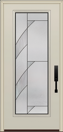 ProVia Legacy Single Entry Door 460 Style Tidal Decorative Glass with Patina Caming and Low-E - Doors and Beyond