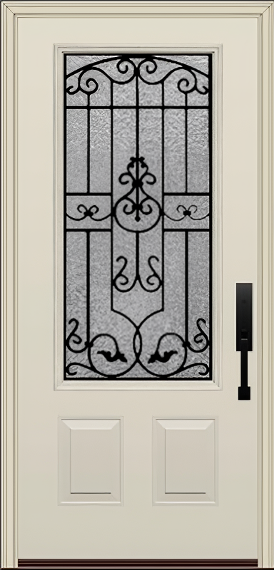 ProVia Legacy Single Entry Door 440 Style Barcelona Decorative Glass With Gluechip Privacy Glass - Doors and Beyond