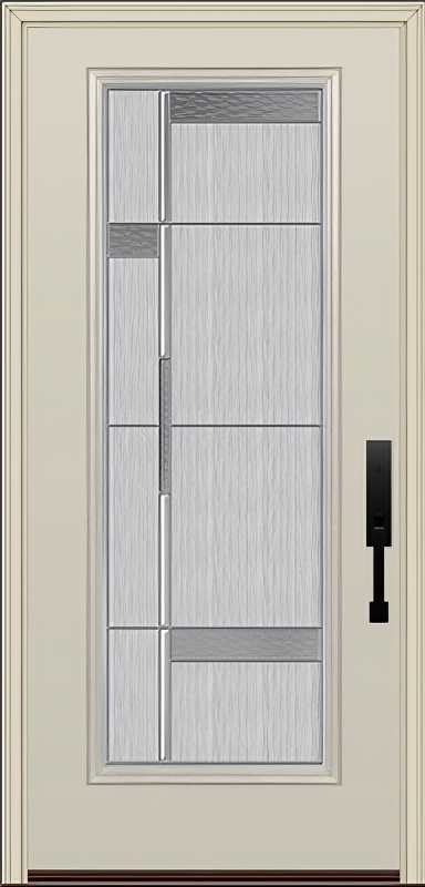 ProVia Legacy Single Entry Door 460 Style Manhattan Decorative Glass with Zinc Caming and Low-E - Doors and Beyond