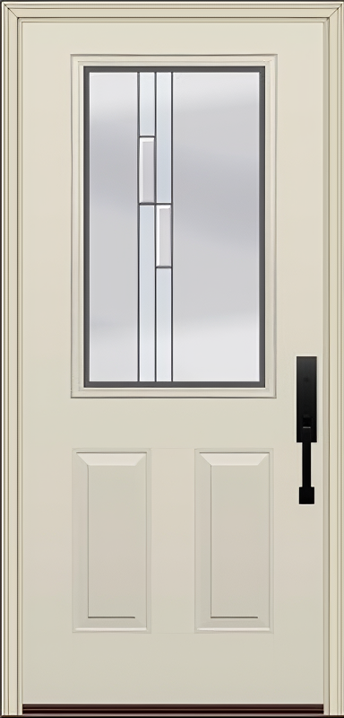 ProVia Legacy Single Entry Door 430 Style Genesis Decorative Glass with Silver Caming and Low-E - Doors and Beyond