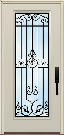 ProVia Legacy Single Entry Door 460 Style Barcelona Decorative Glass Clear Glass and Low E Glass - Doors and Beyond