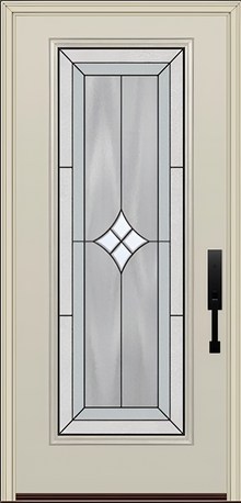 ProVia Legacy Single Entry Door 460 Style Aria Decorative Glass with Patina Caming and Low-E - Doors and Beyond
