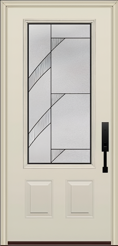 ProVia Legacy Single Entry Door 440 Style Tidal Decorative Glass with Patina Caming and Low-E - Doors and Beyond