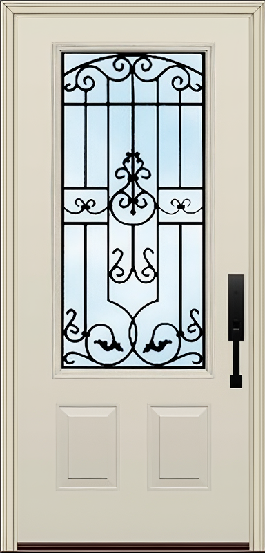 ProVia Legacy Single Entry Door 440 Style Barcelona Decorative Glass Clear Glass and Low E Glass - Doors and Beyond