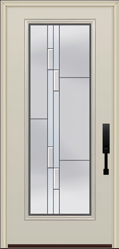 ProVia Legacy Single Entry Door 460 Style Genesis Decorative Glass with Silver Caming and Low-E - Doors and Beyond