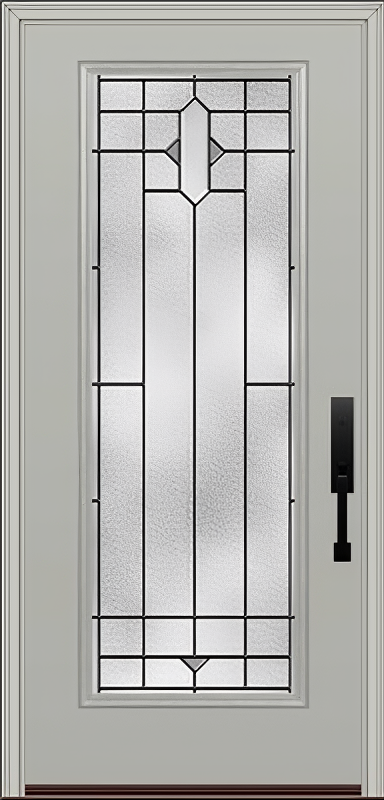 ProVia Legacy Single Entry Door 460 Style Brookhaven Decorative Glass with Patina Caming and Low-E - Doors and Beyond