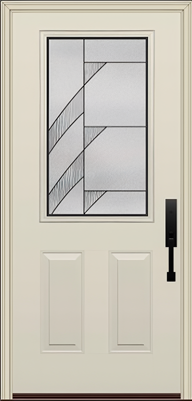 ProVia Legacy Single Entry Door 430 Style Tidal Decorative Glass with Patina Caming and Low-E - Doors and Beyond