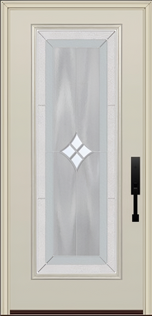 ProVia Legacy Single Entry Door 460 Style Aria Decorative Glass with Zinc Caming and Low-E - Doors and Beyond