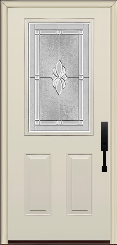 ProVia Legacy Single Entry Door 430 Style Somerset Decorative Glass with Zinc Caming and Low-E - Doors and Beyond