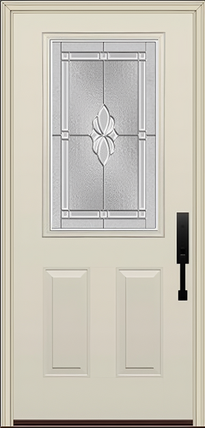 ProVia Legacy Single Entry Door 430 Style Somerset Decorative Glass with Zinc Caming and Low-E - Doors and Beyond