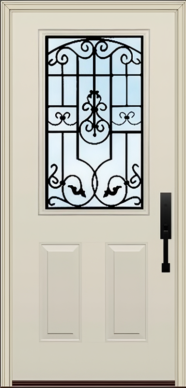 ProVia Legacy Single Entry Door 430 Style Barcelona Decorative Glass Clear Glass and Low E Glass - Doors and Beyond