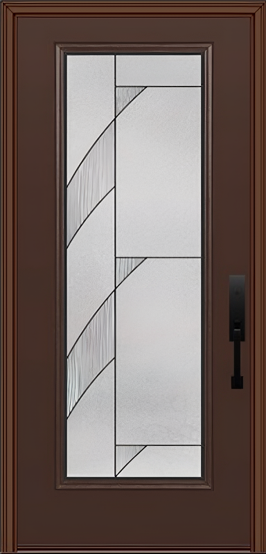 ProVia Legacy Single Entry Door 460 Style Tidal Decorative Glass with Patina Caming and Low-E - Doors and Beyond