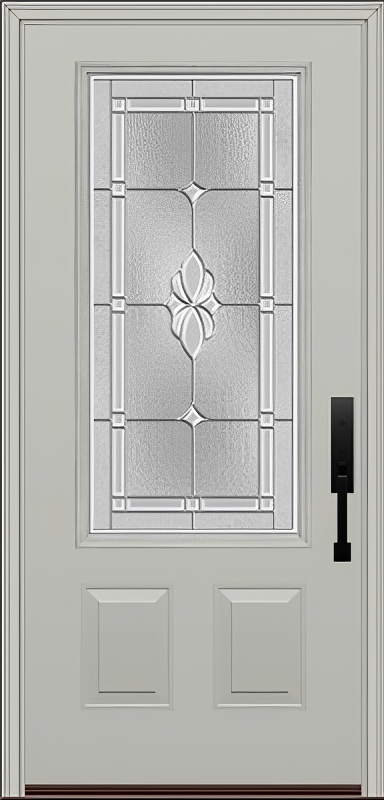 ProVia Legacy Single Entry Door 440 Style Somerset Decorative Glass with Zinc Caming and Low-E - Doors and Beyond
