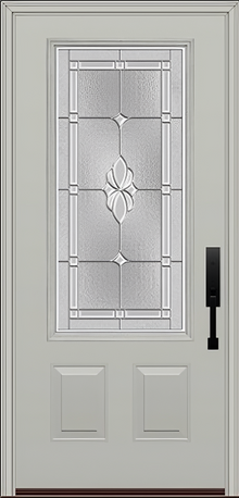 ProVia Legacy Single Entry Door 440 Style Somerset Decorative Glass with Zinc Caming and Low-E - Doors and Beyond