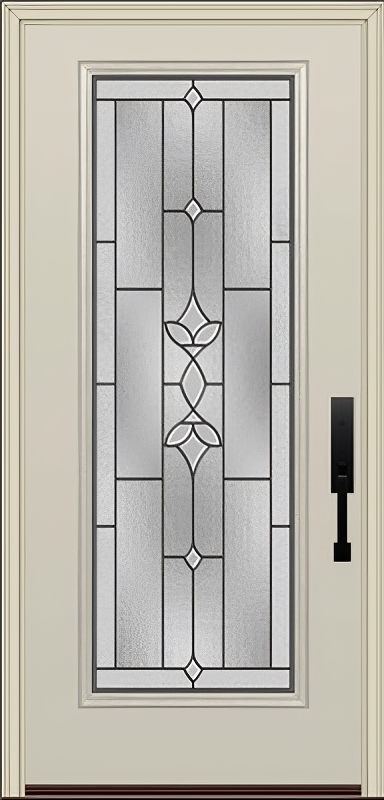 ProVia Legacy Single Entry Door 460 Style Esmond Decorative Glass with Patina Caming and Low-E - Doors and Beyond