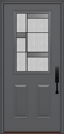 ProVia Legacy Single Entry Door 430 Style Manhattan Decorative Glass with Patina Caming and Low-E - Doors and Beyond