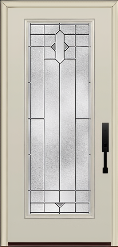 ProVia Legacy Single Entry Door 460 Style Brookhaven Decorative Glass with Zinc Caming and Low-E - Doors and Beyond