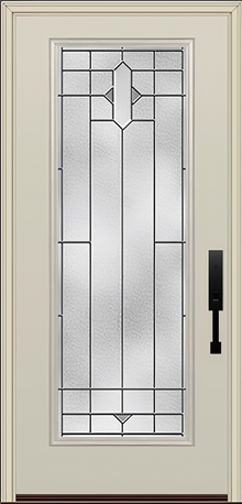 ProVia Legacy Single Entry Door 460 Style Brookhaven Decorative Glass with Zinc Caming and Low-E - Doors and Beyond