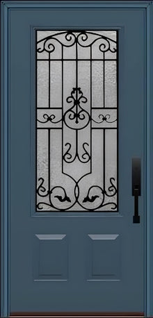 ProVia Legacy Single Entry Door 440 Style Barcelona Decorative Glass With Gluechip Privacy Glass - Doors and Beyond