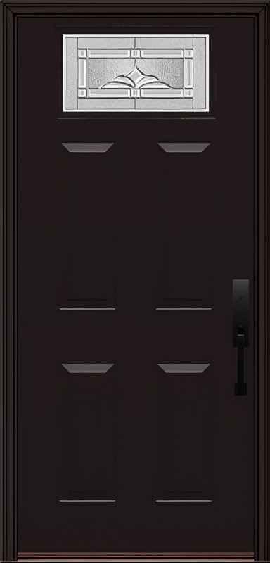 ProVia Legacy Single Entry Door 420 Style Somerset Decorative Glass with Zinc Caming and Low-E - Doors and Beyond