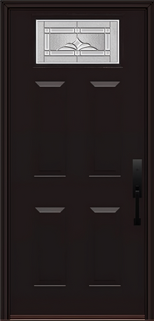 ProVia Legacy Single Entry Door 420 Style Somerset Decorative Glass with Zinc Caming and Low-E - Doors and Beyond