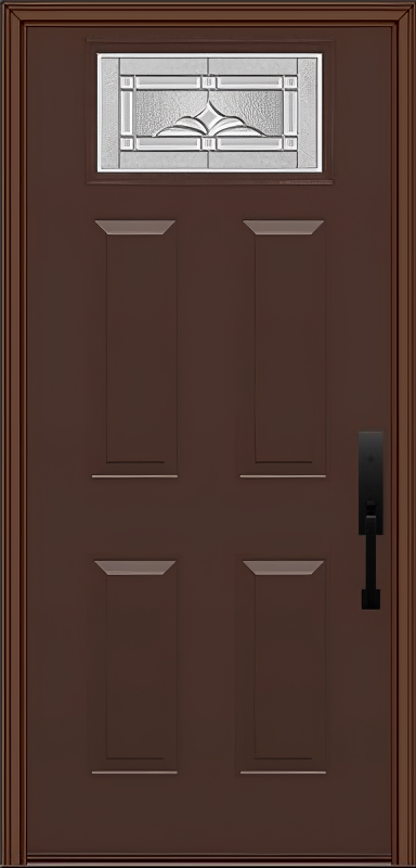 ProVia Legacy Single Entry Door 420 Style Somerset Decorative Glass with Zinc Caming and Low-E - Doors and Beyond
