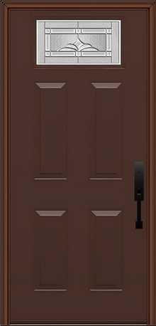 ProVia Legacy Single Entry Door 420 Style Somerset Decorative Glass with Zinc Caming and Low-E - Doors and Beyond