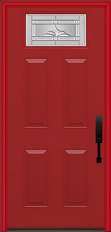 ProVia Legacy Single Entry Door 420 Style Somerset Decorative Glass with Zinc Caming and Low-E - Doors and Beyond
