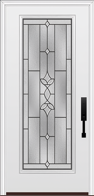 ProVia Legacy Single Entry Door 460 Style Esmond Decorative Glass with Patina Caming and Low-E - Doors and Beyond