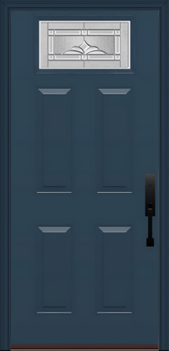 ProVia Legacy Single Entry Door 420 Style Somerset Decorative Glass with Zinc Caming and Low-E - Doors and Beyond