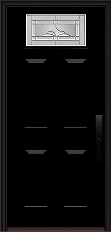 ProVia Legacy Single Entry Door 420 Style Somerset Decorative Glass with Zinc Caming and Low-E - Doors and Beyond