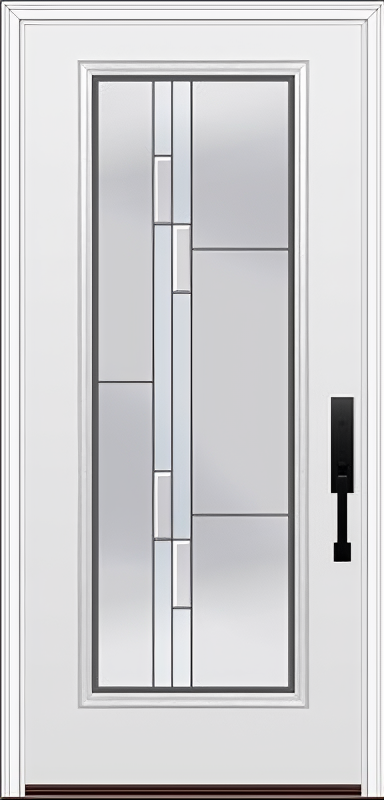ProVia Legacy Single Entry Door 460 Style Genesis Decorative Glass with Silver Caming and Low-E - Doors and Beyond