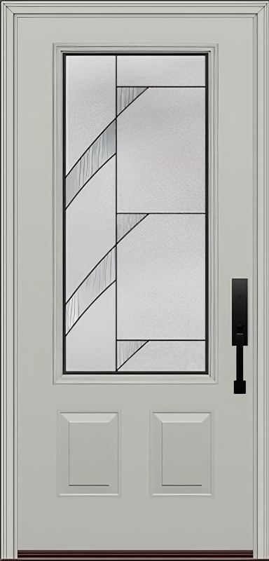 ProVia Legacy Single Entry Door 440 Style Tidal Decorative Glass with Patina Caming and Low-E - Doors and Beyond