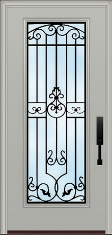 ProVia Legacy Single Entry Door 460 Style Barcelona Decorative Glass Clear Glass and Low E Glass - Doors and Beyond