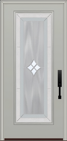 ProVia Legacy Single Entry Door 460 Style Aria Decorative Glass with Zinc Caming and Low-E - Doors and Beyond