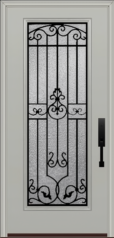 ProVia Legacy Single Entry Door 460 Style Barcelona Decorative Glass With Gluechip Privacy Glass - Doors and Beyond