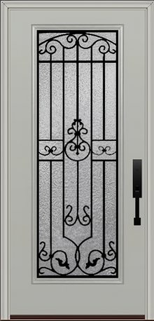 ProVia Legacy Single Entry Door 460 Style Barcelona Decorative Glass With Gluechip Privacy Glass - Doors and Beyond