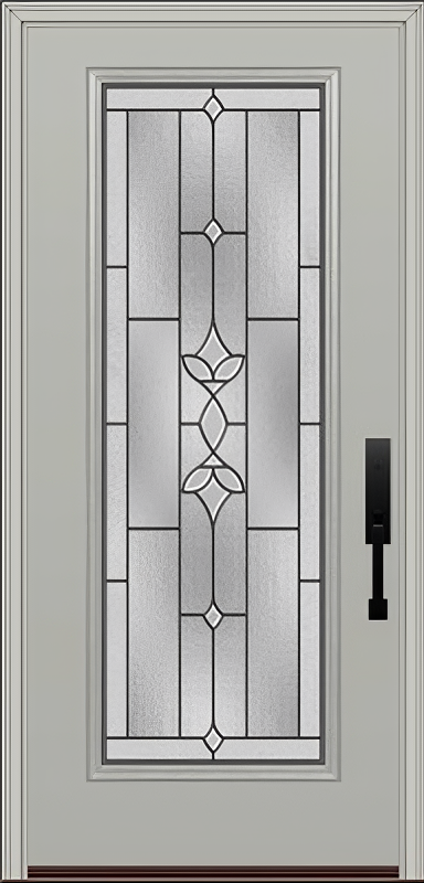 ProVia Legacy Single Entry Door 460 Style Esmond Decorative Glass with Patina Caming and Low-E - Doors and Beyond