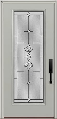 ProVia Legacy Single Entry Door 460 Style Esmond Decorative Glass with Patina Caming and Low-E - Doors and Beyond