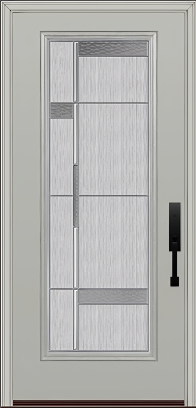 ProVia Legacy Single Entry Door 460 Style Manhattan Decorative Glass with Zinc Caming and Low-E - Doors and Beyond