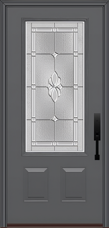 ProVia Legacy Single Entry Door 440 Style Somerset Decorative Glass with Zinc Caming and Low-E - Doors and Beyond