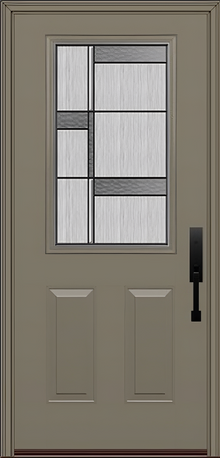 ProVia Legacy Single Entry Door 430 Style Manhattan Decorative Glass with Patina Caming and Low-E - Doors and Beyond